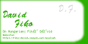 david fiko business card